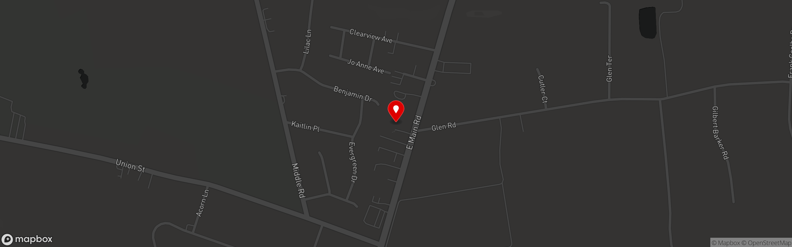 Street map pinning Fieldstones in Fieldstones