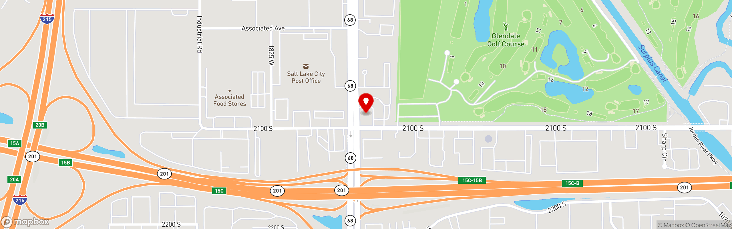 Street map pinning Dee's Restaurants in Salt Lake City