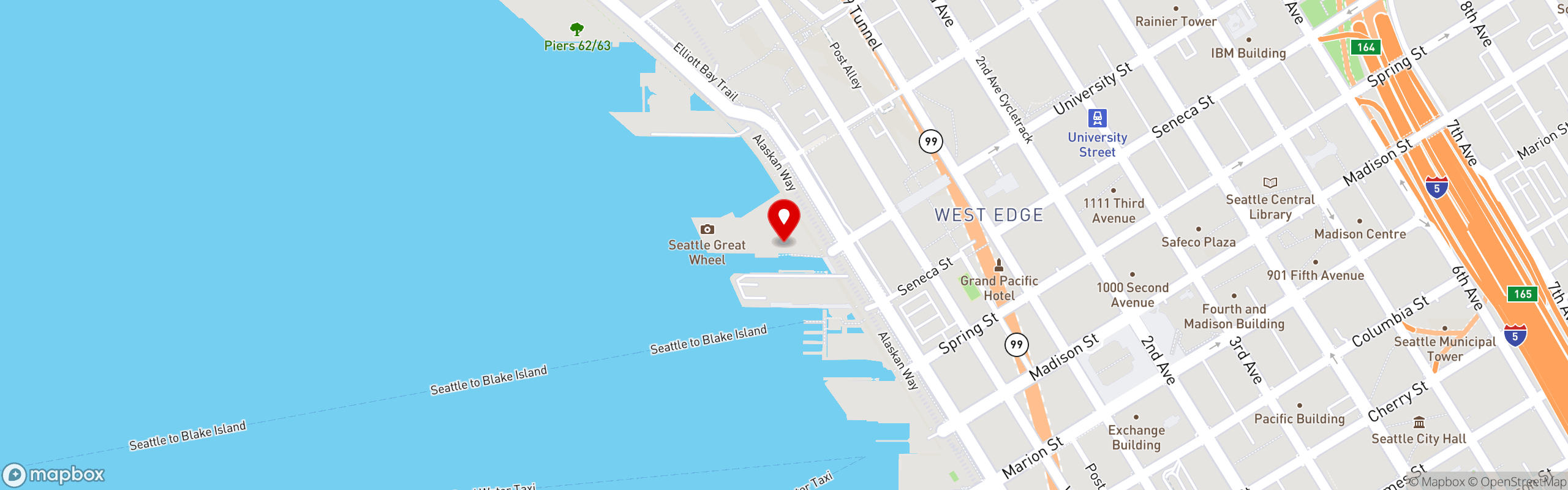 Street map pinning The Crab Pot Seattle in Crab Pot Seattle