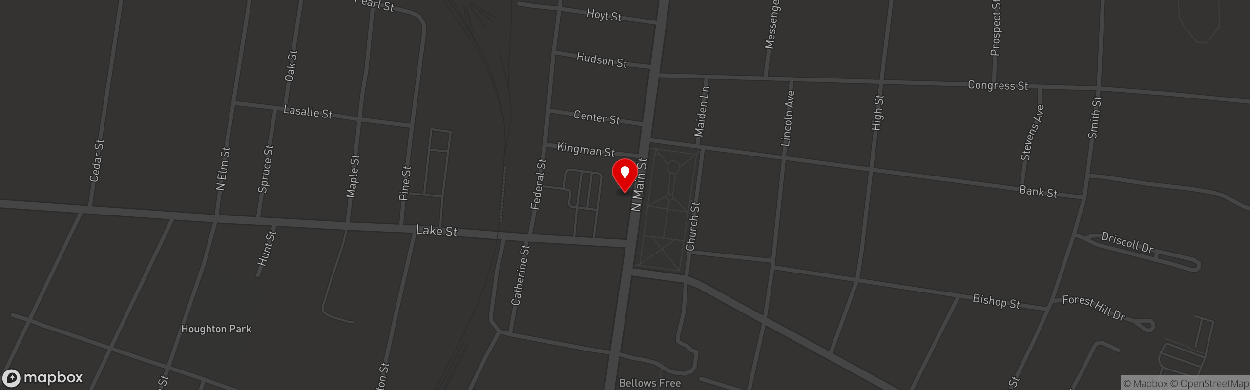 Street map pinning Twiggs American Gastropub in Twiggs American Gastropub