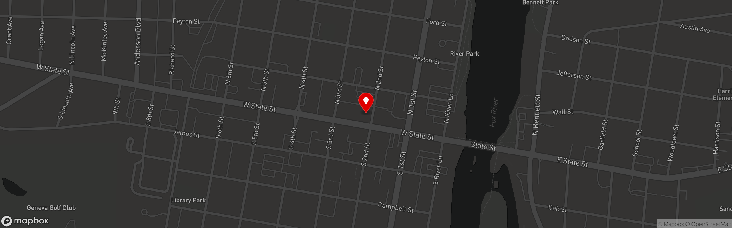 Street map pinning Johnny Fox's in Johnny Fox's