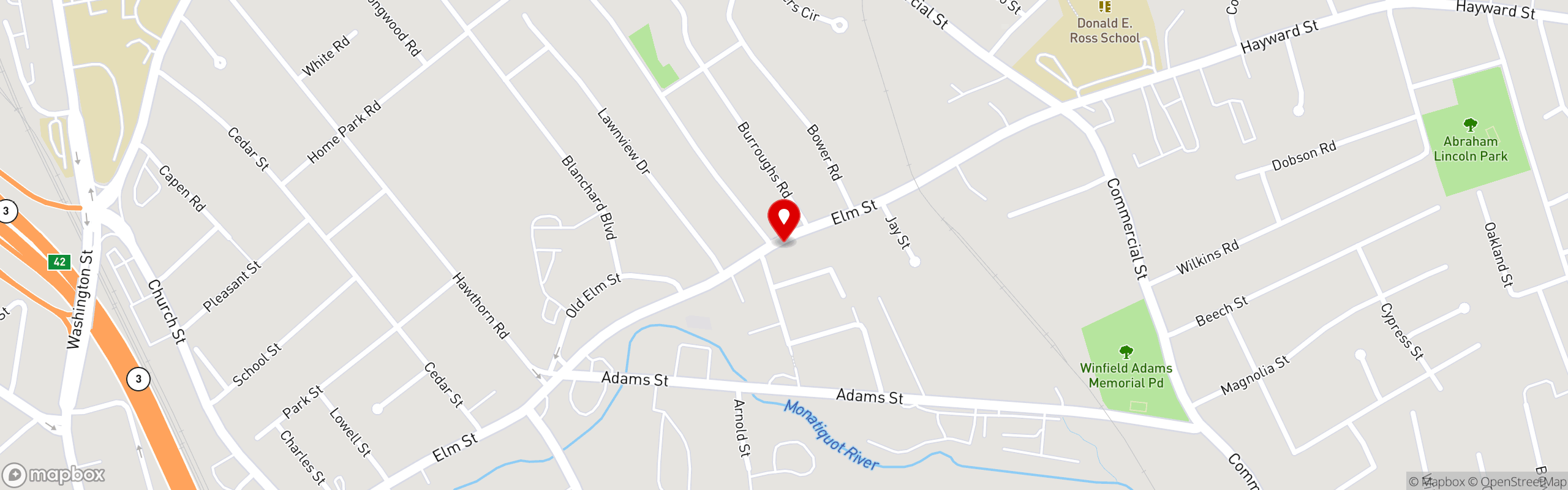 Street map pinning Angelina's Braintree in Angelina's Braintree