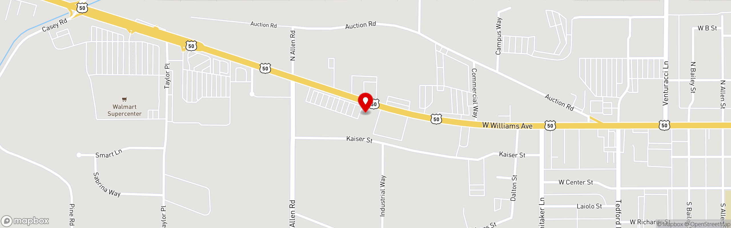 Street map pinning Jerry's Restaurant in Jerry's Restaurant Fallon