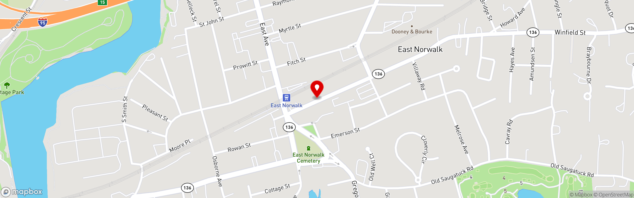 Street map pinning Norwalk Pizza & Pasta in Norwalk Pizza & Pasta