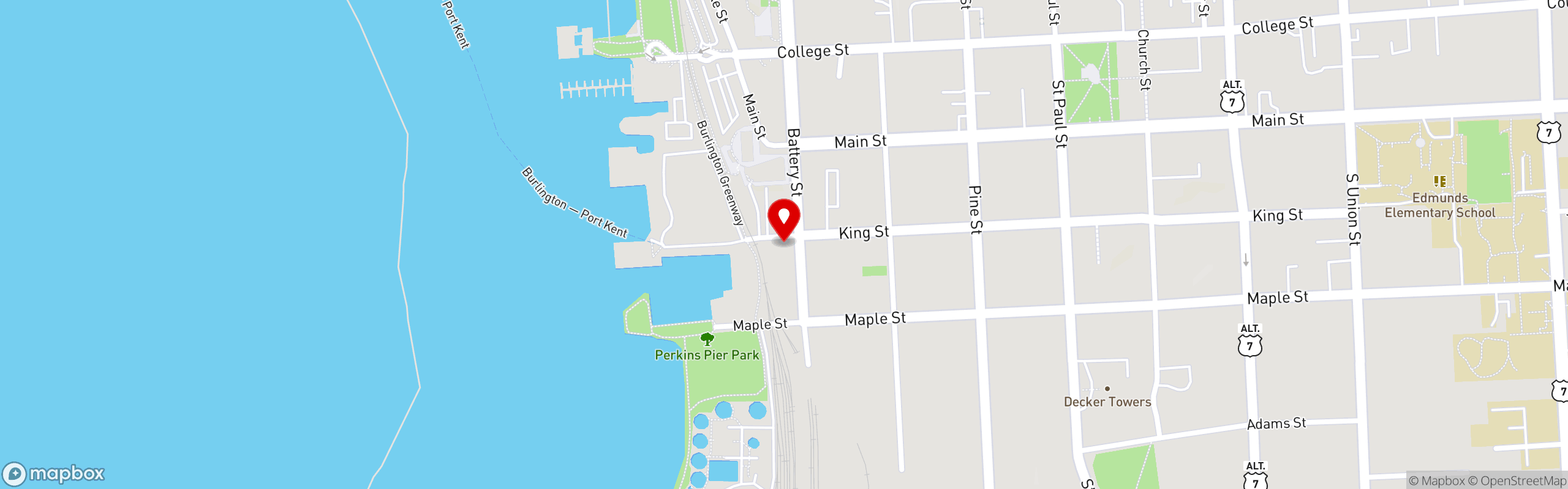 Street map pinning Shanty On The Shore in Shanty On The Shore