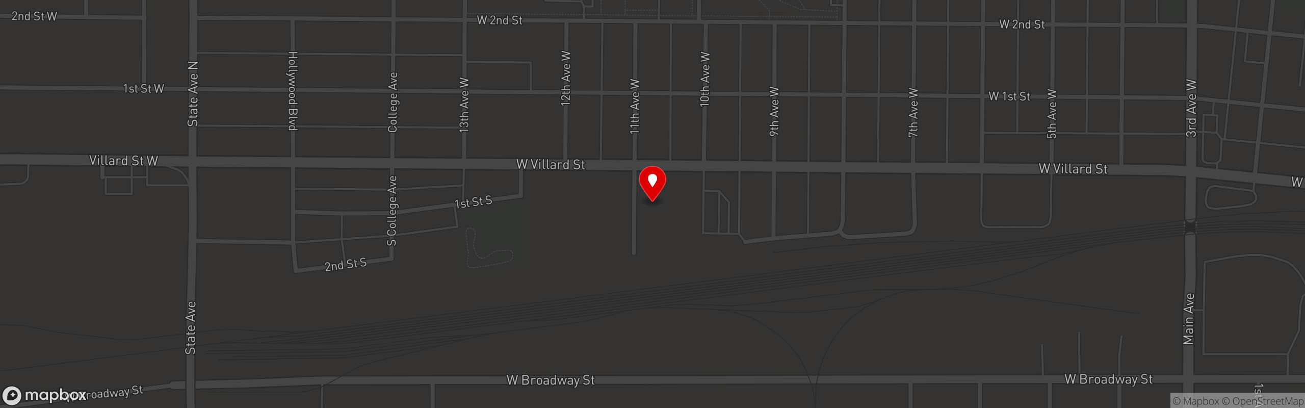 Street map pinning Phat Fish Brewing in Phat Fish Brewing