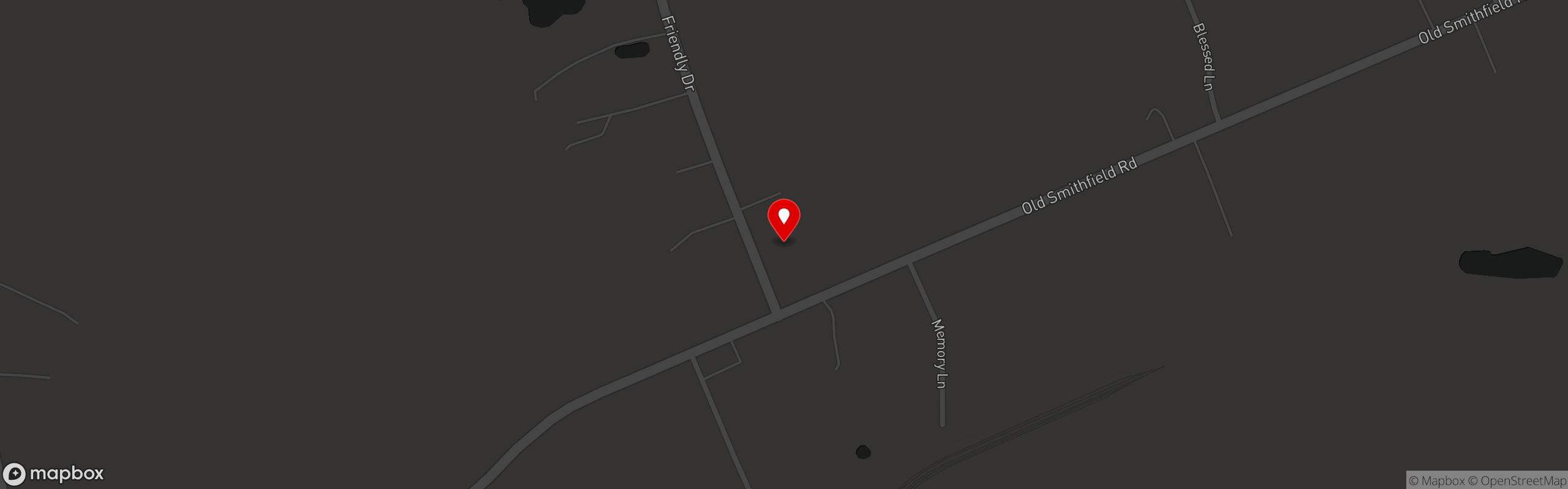 Street map pinning Adams Roadside BBQ in Adams Roadside BBQ - Goldsboro