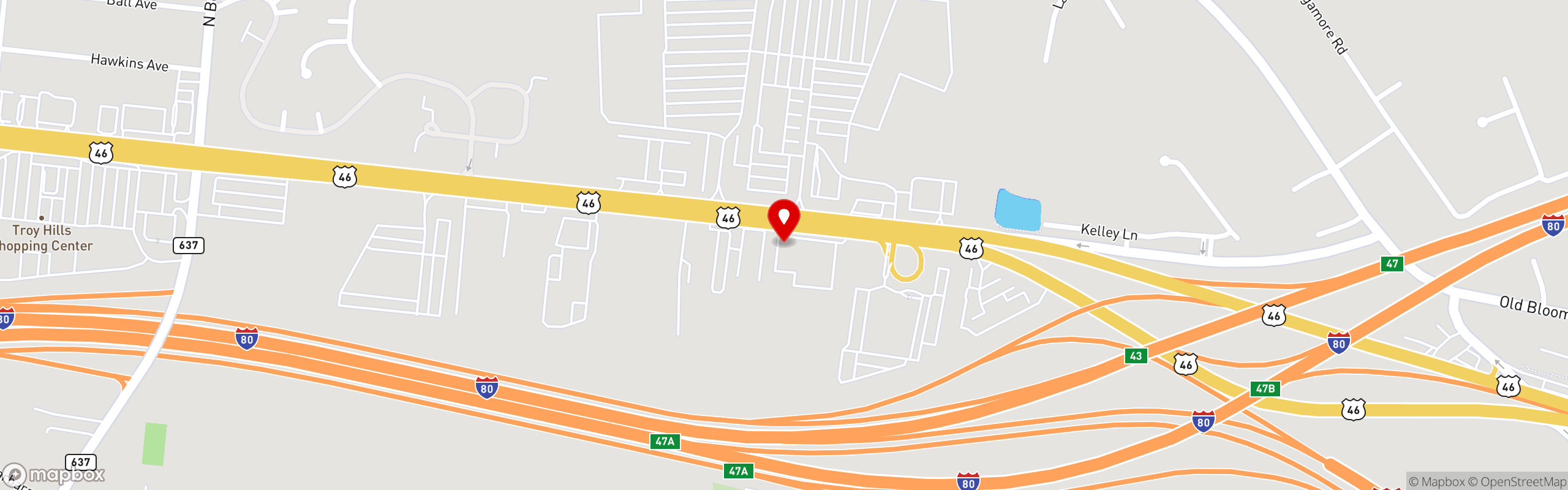 Street map pinning Lazeez by Dhaba in Lazeez