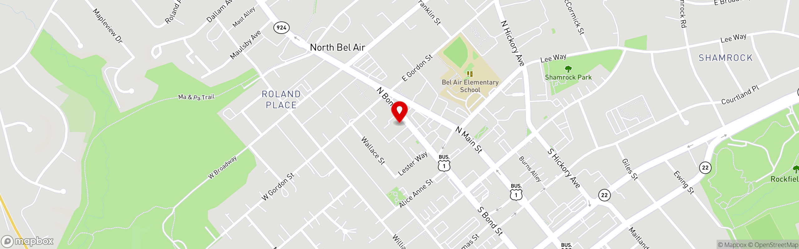 Street map pinning The Newberry Cafe and Bakery in The Newberry Cafe and Bakery