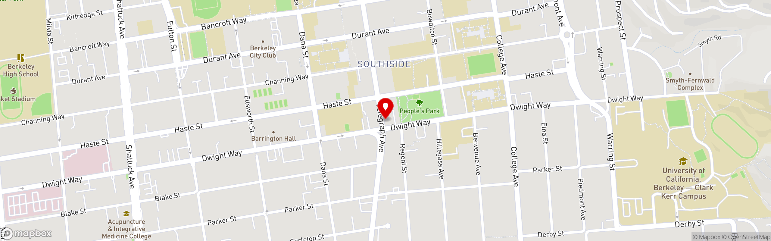 Street map pinning The Gurkha Kitchen in Gurkha Kitchen Express - Berkeley