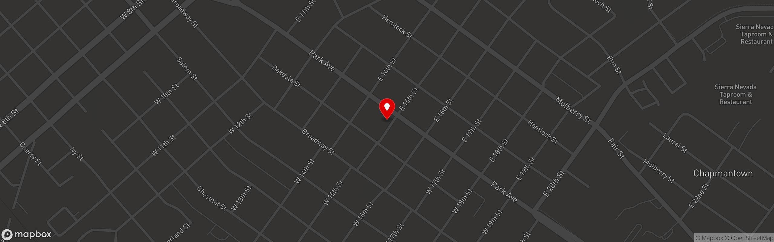 Street map pinning Nobbys in Nobby's