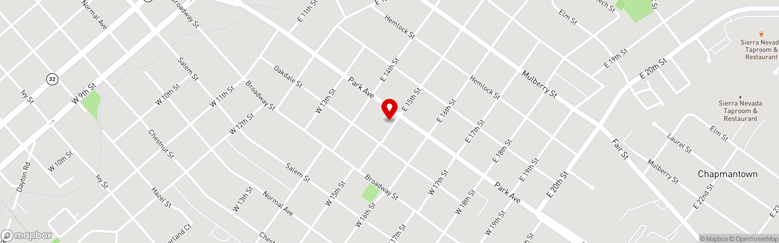 Street map pinning Nobbys in Nobby's