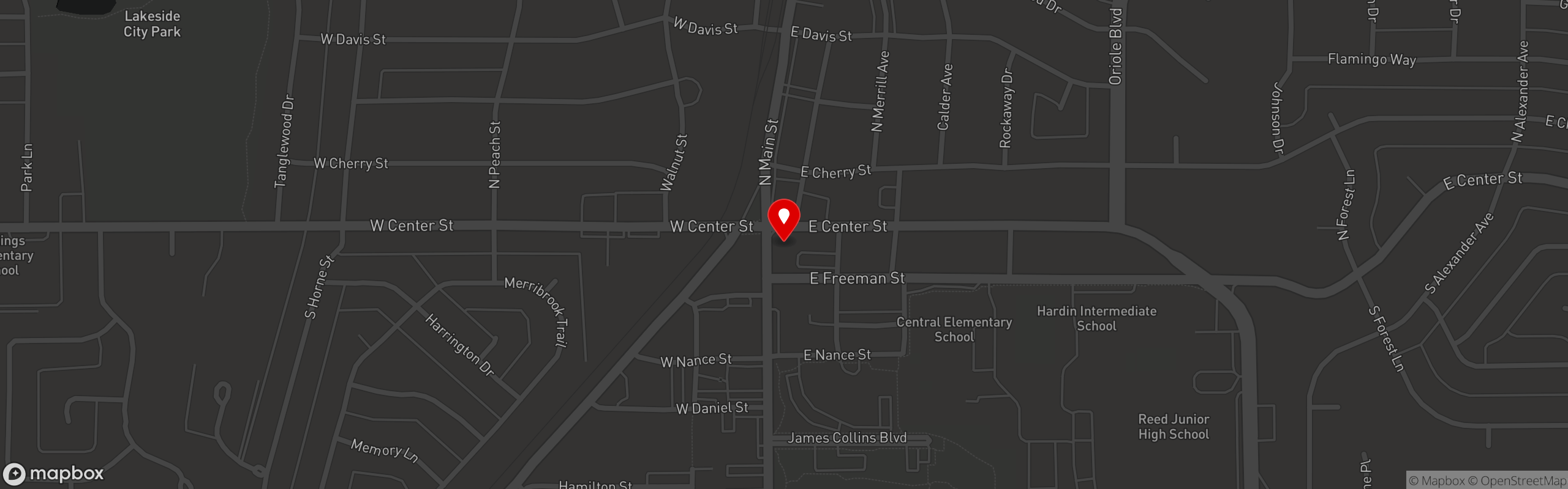 Street map pinning Roma's Italian Bistro in Duncanville