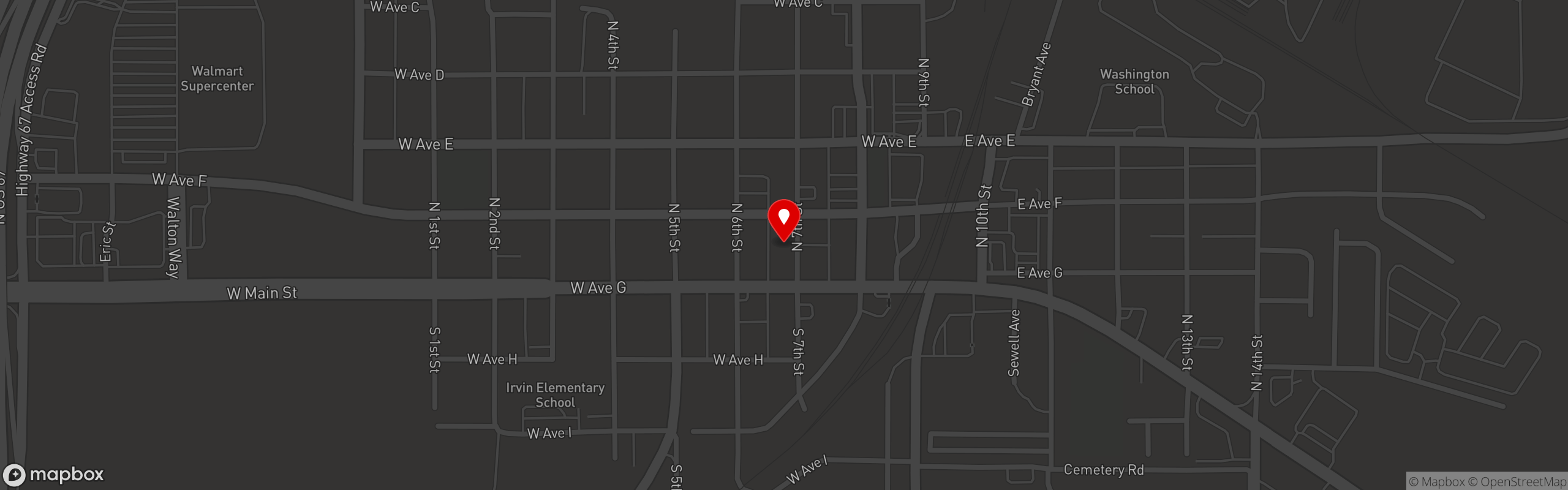 Street map pinning Roma's Italian Bistro in Midlothian