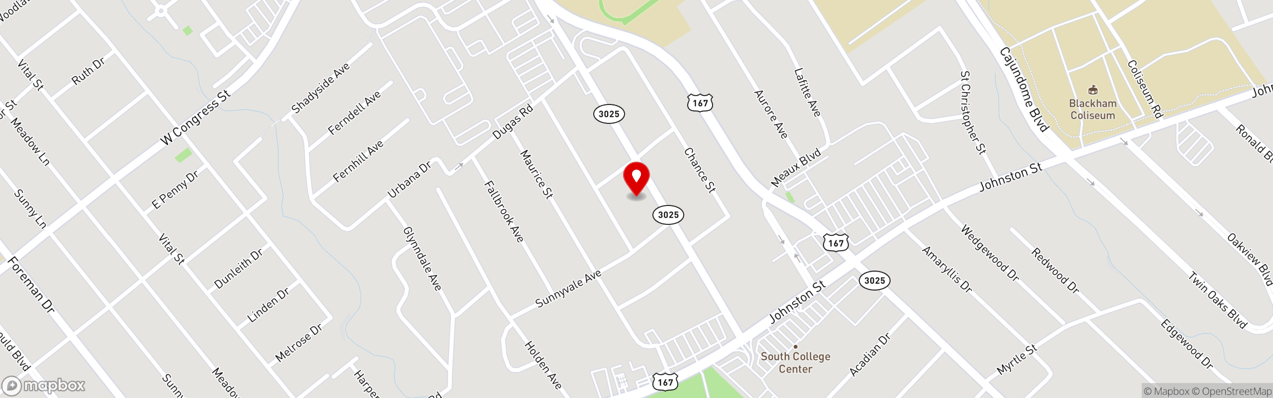Street map pinning Deano's Pizza in Bertrand