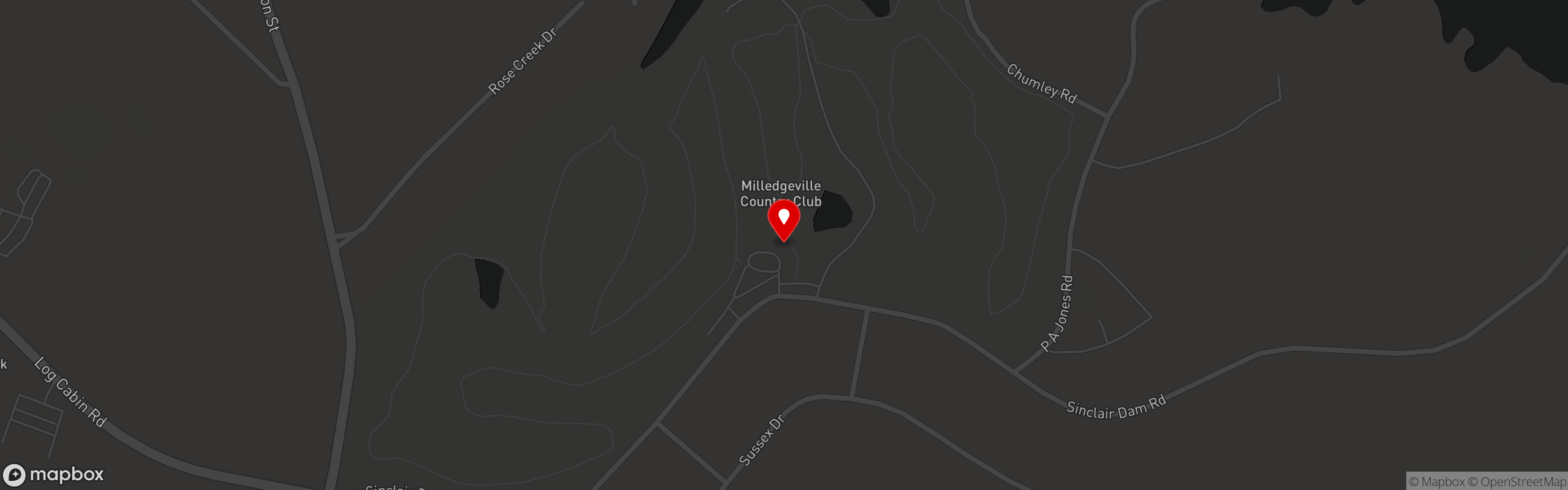 Street map pinning Aubri Lane's in Milledgeville