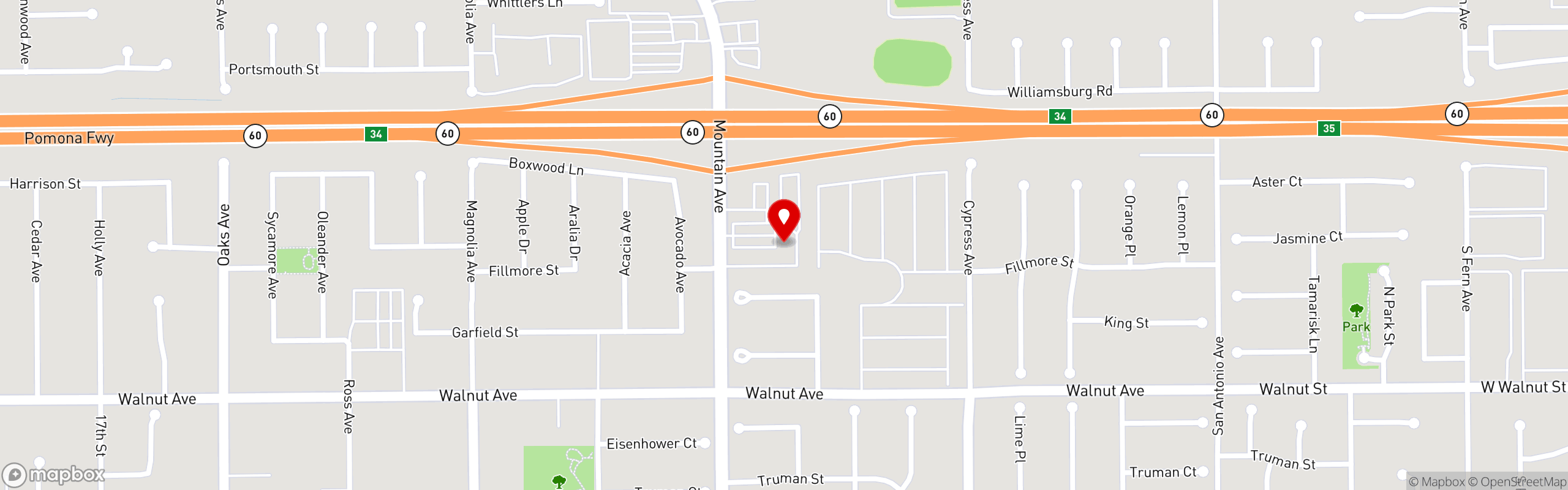 Street map pinning Cannataros in Chino