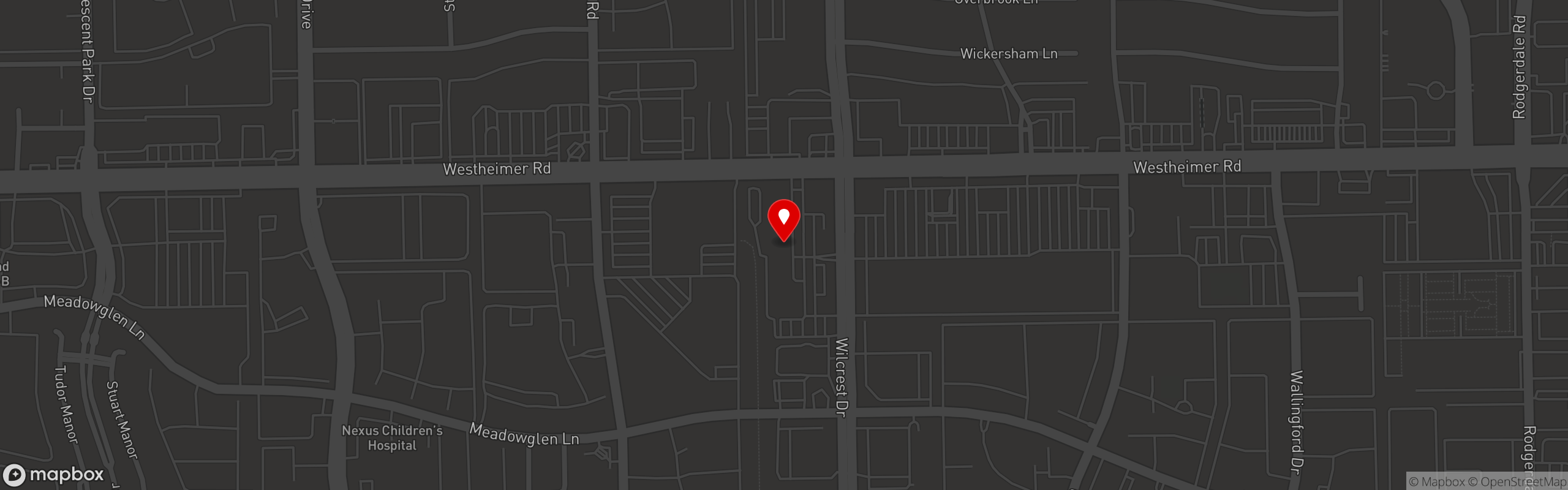 Street map pinning Avesta Persian Middle Eastern in Houston - Westheimer