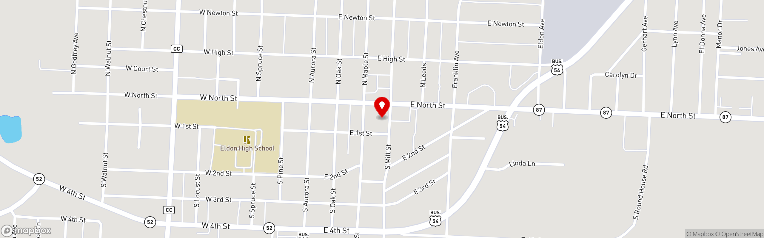 Street map pinning Taboo Ice Cream & Grill in Taboo Ice Cream & Grill