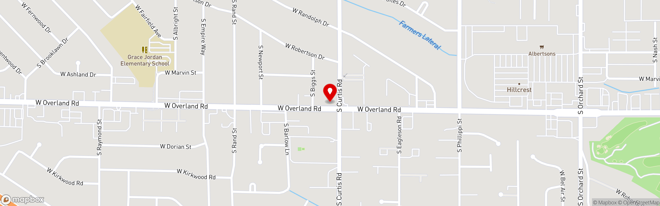 Street map pinning Big Bun Drive In in Big Bun Drive-in
