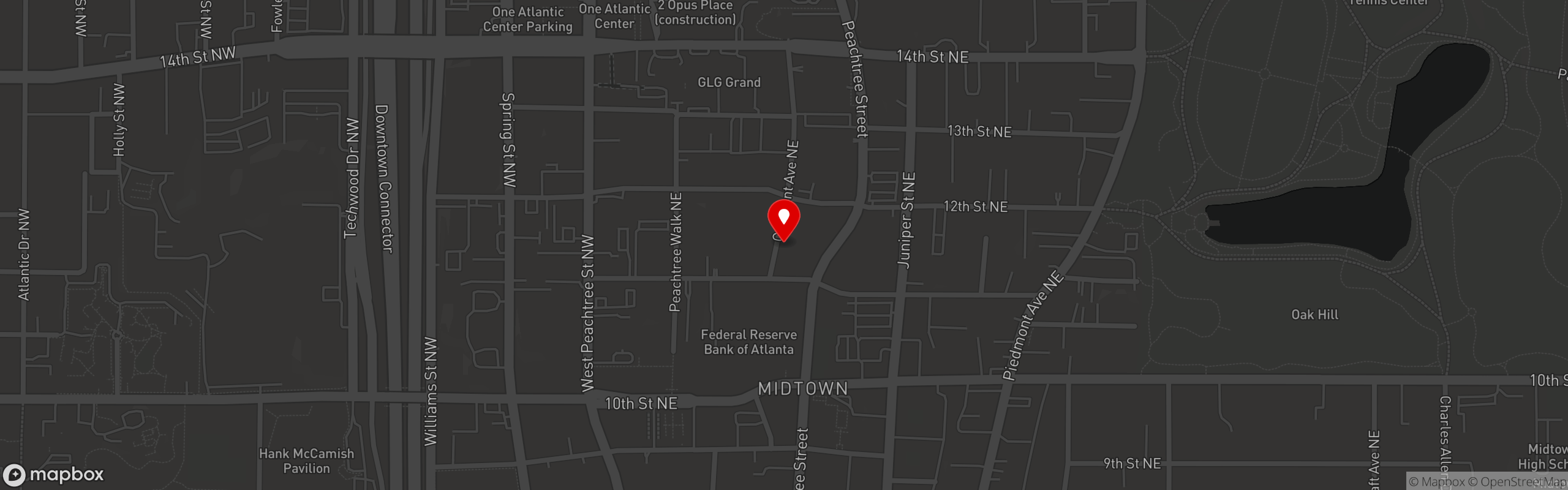 Street map pinning Crescent City Kitchen in Crescent City Kitchen