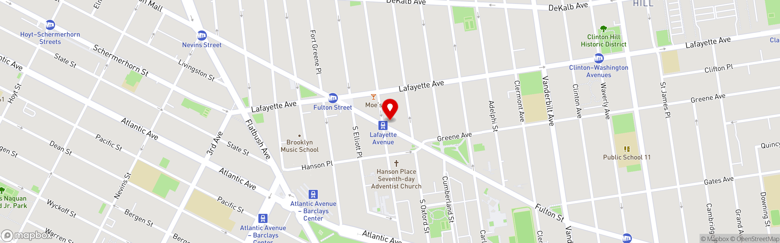 Street map pinning Habana Outpost - Brooklyn in Habana Outpost Brooklyn