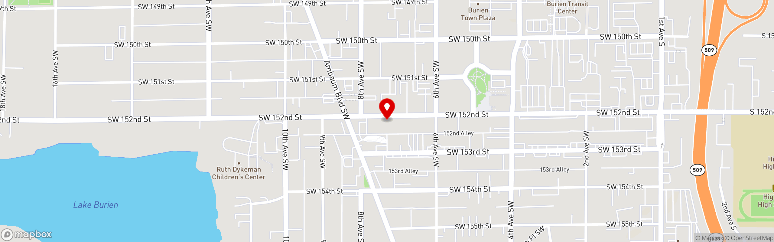 Street map pinning Now Make Me A Sandwich in Burien