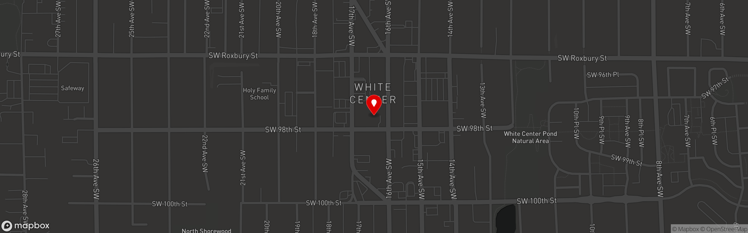 Street map pinning Tim's Tavern in Seattle
