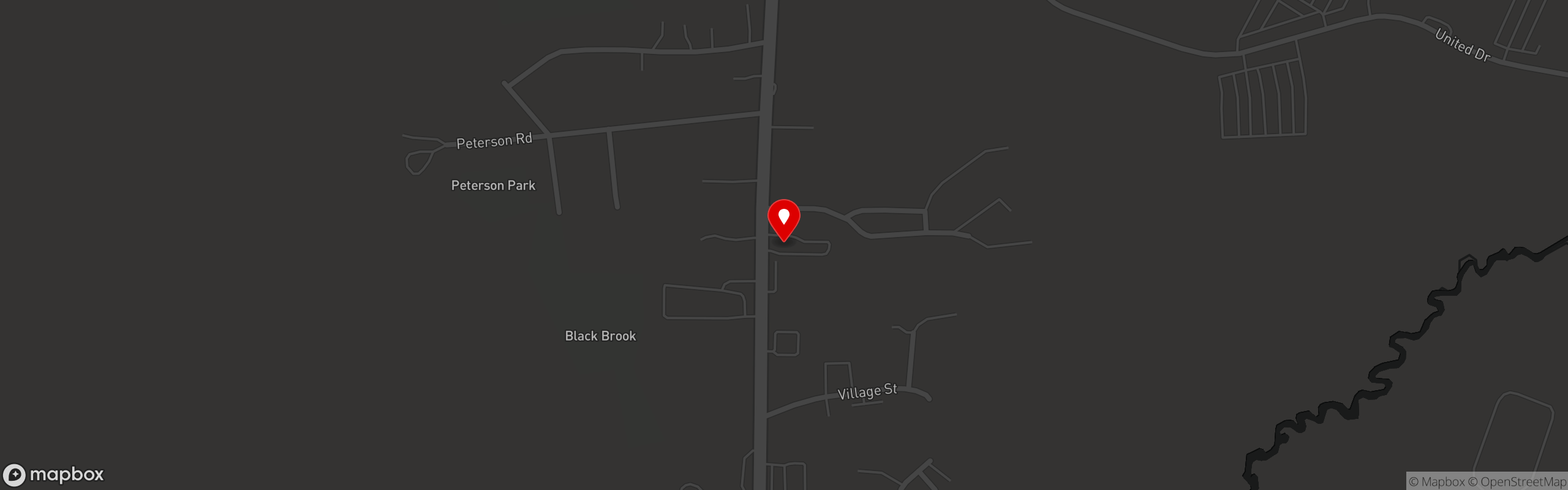 Street map pinning Leandros Italian Restaurant in Leandros Italian Restaurant