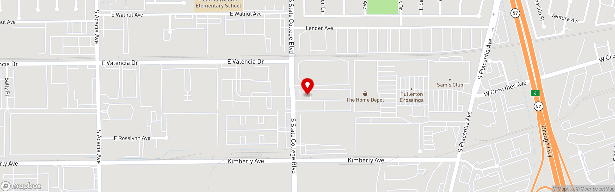 Street map pinning Jason's Catered Events in Jason's Catered Events