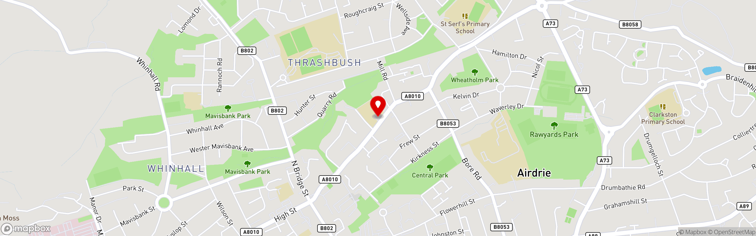 Street map pinning Tandoori grill in Tandoori Grill