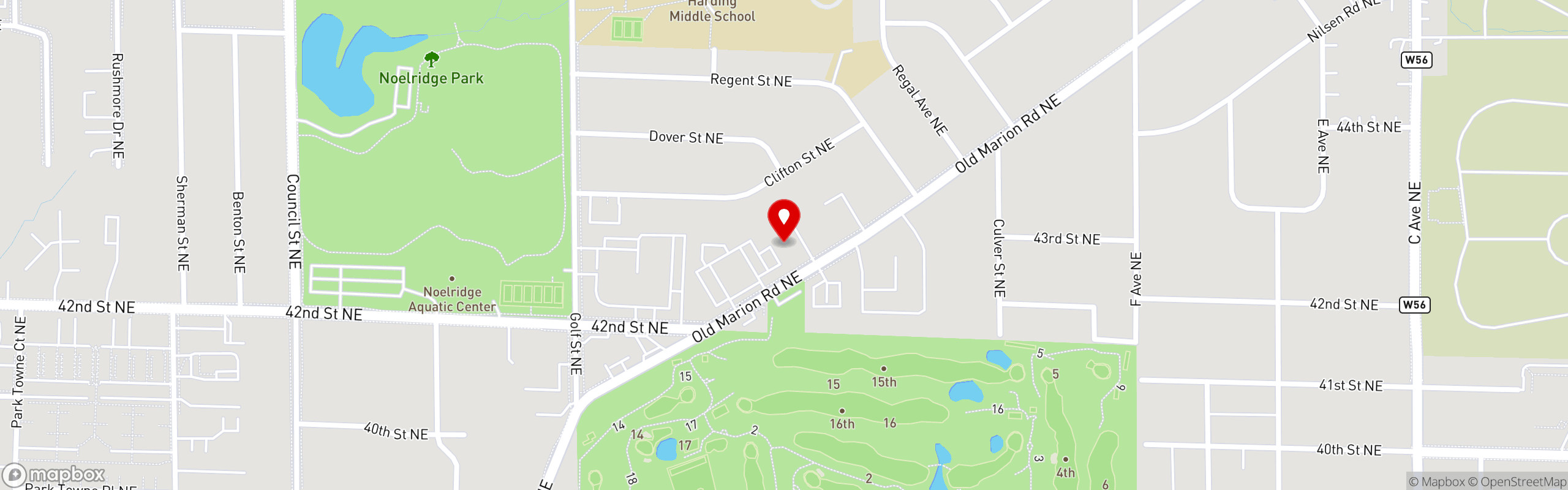 Street map pinning Mulligan's Pub in Mulligan's Pub