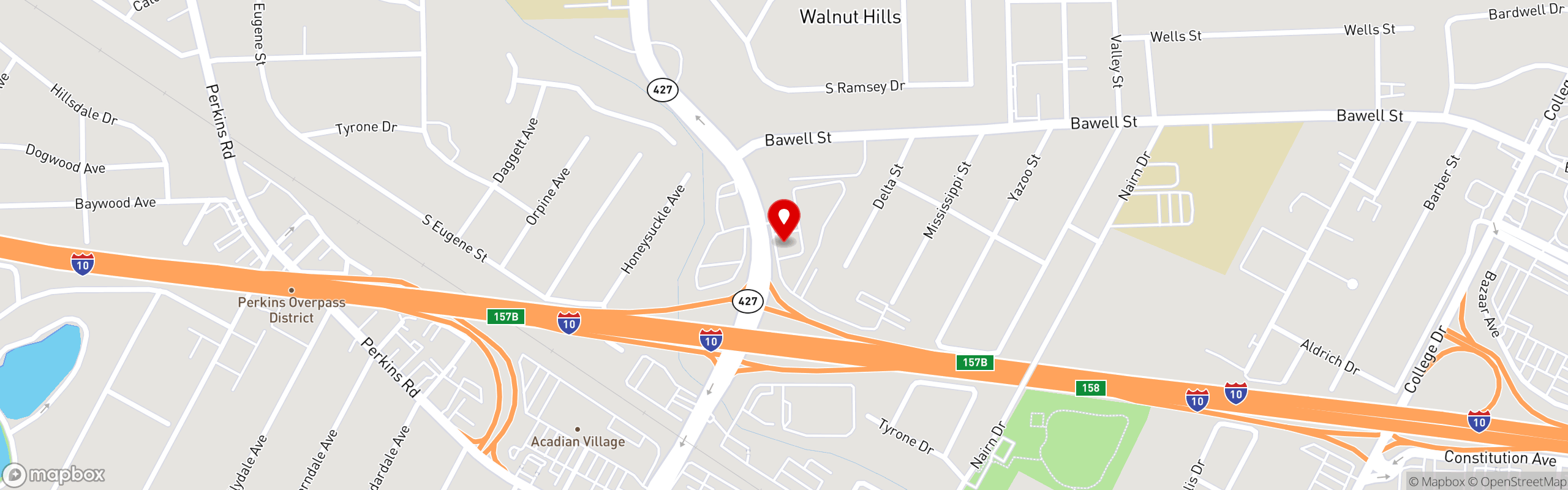 Street map pinning Mestizo Louisiana Mexican Cuisine in Mestizo Louisiana Mexican Cuisine