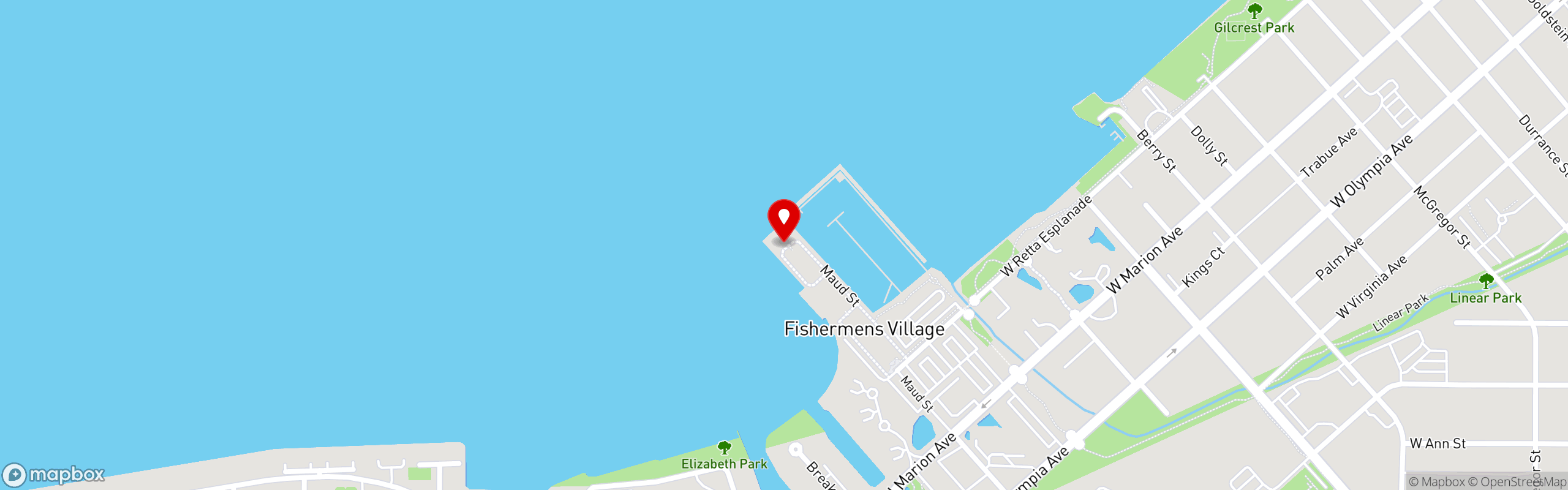 Street map pinning Castaways in Castaways