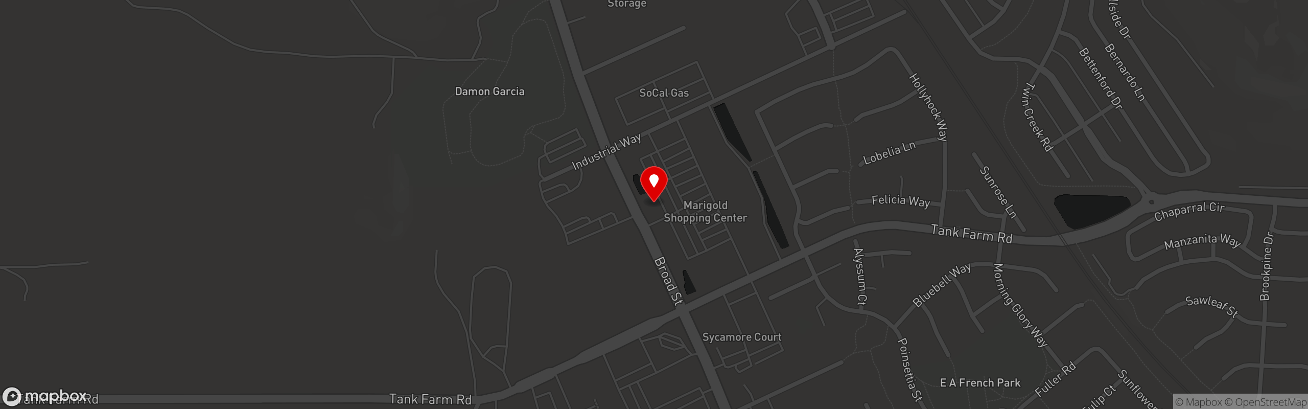 Street map pinning Pizza Republic in Pizza Republic