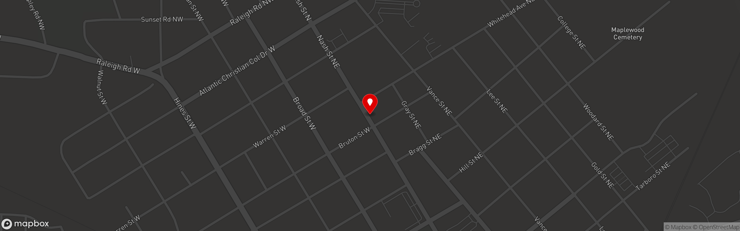 Street map pinning Western Sizzlin in Western Sizzlin