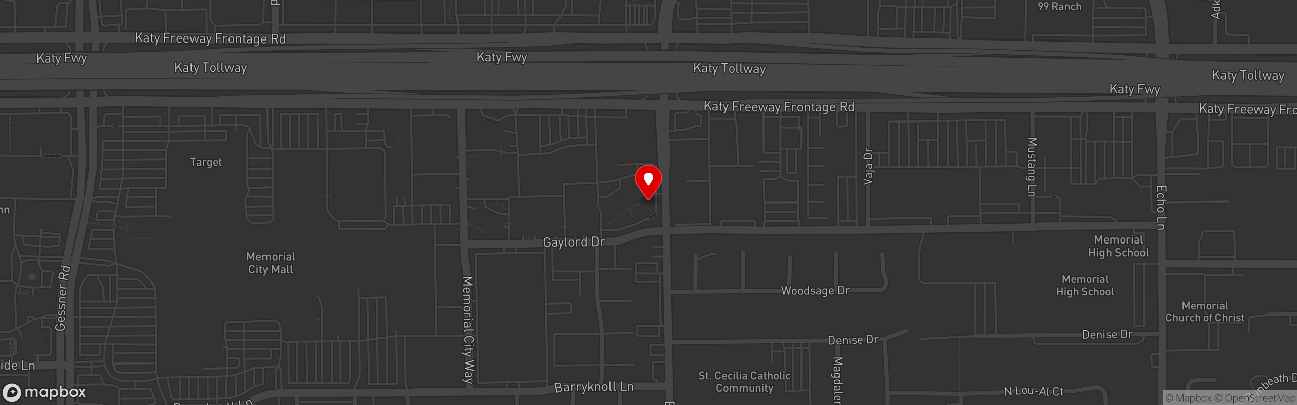 Street map pinning Liberty Kitchen & Oysterette in Memorial City