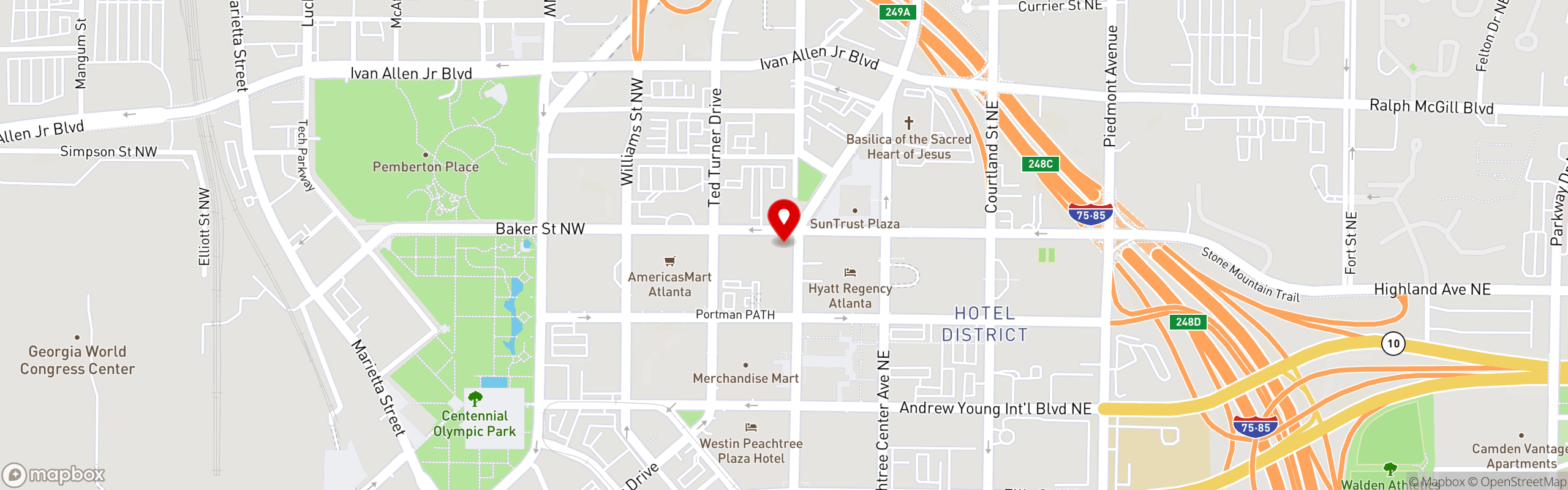 Street map pinning White Oak in White Oak
