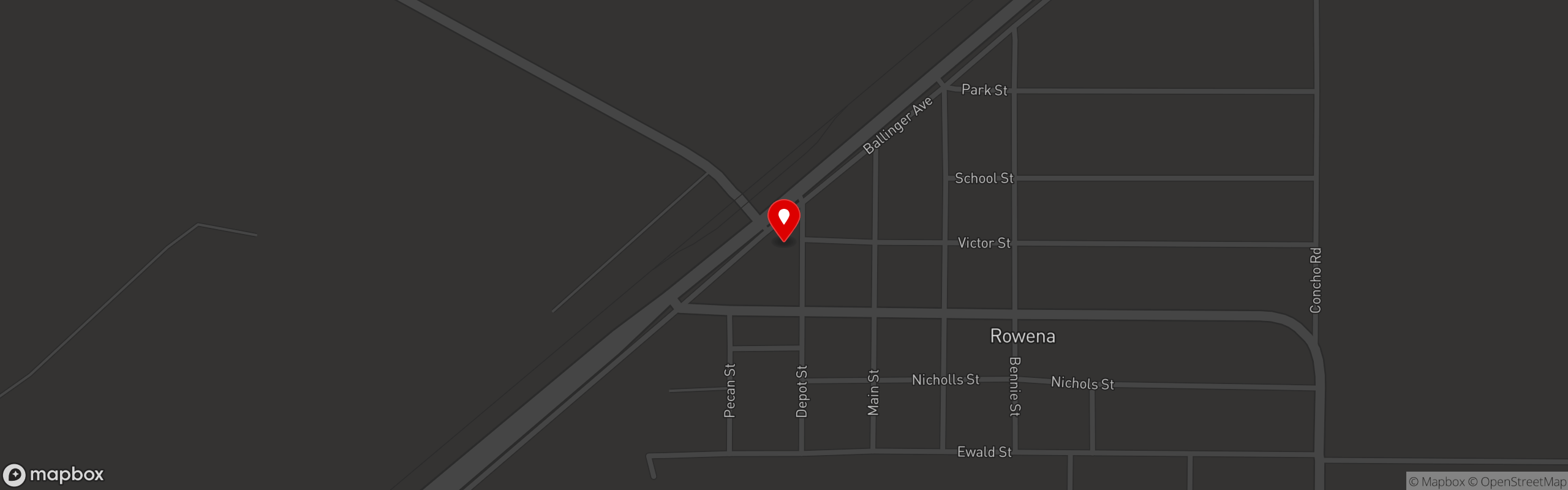 Street map pinning Lowake Steak House in Lowake Steak House