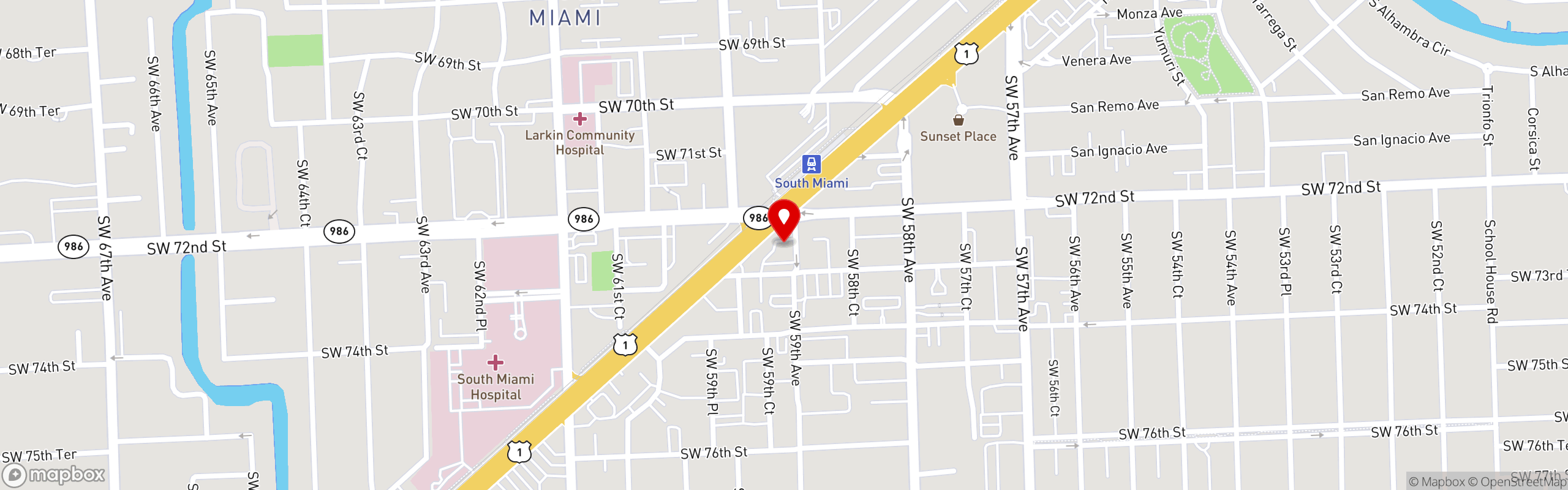 Street map pinning Deli Lane Café & Sunset Tavern in Deli Lane Cafe and Sunset Tavern