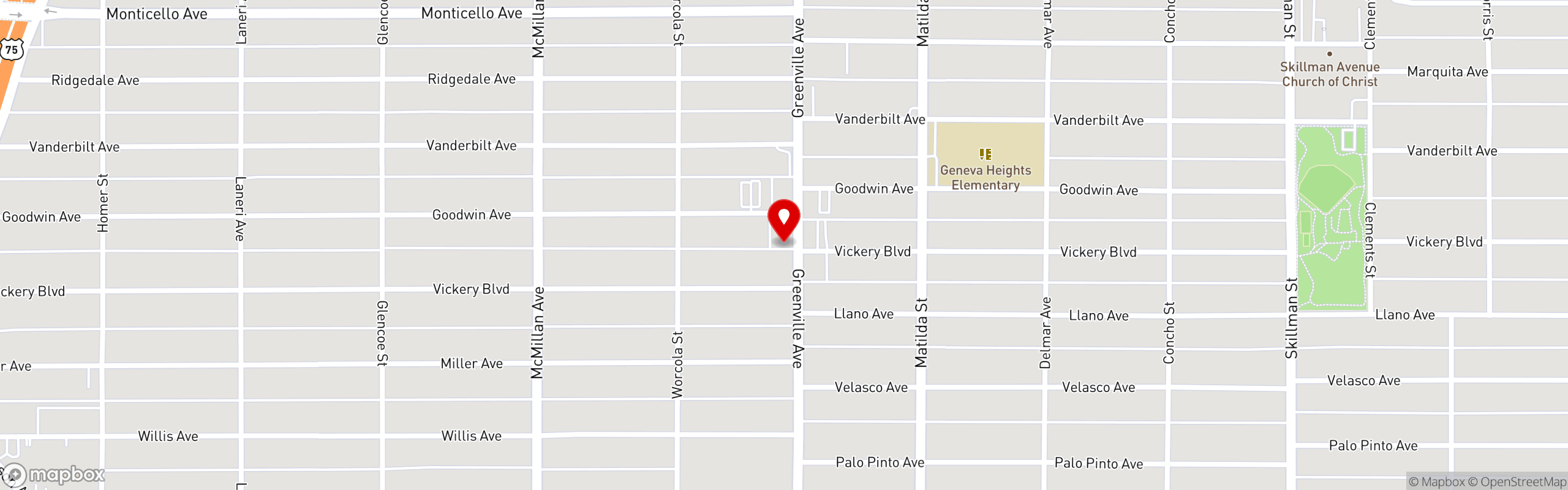 Street map pinning Terilli's Restaurant and Bar in Terilli's Restaurant and Bar