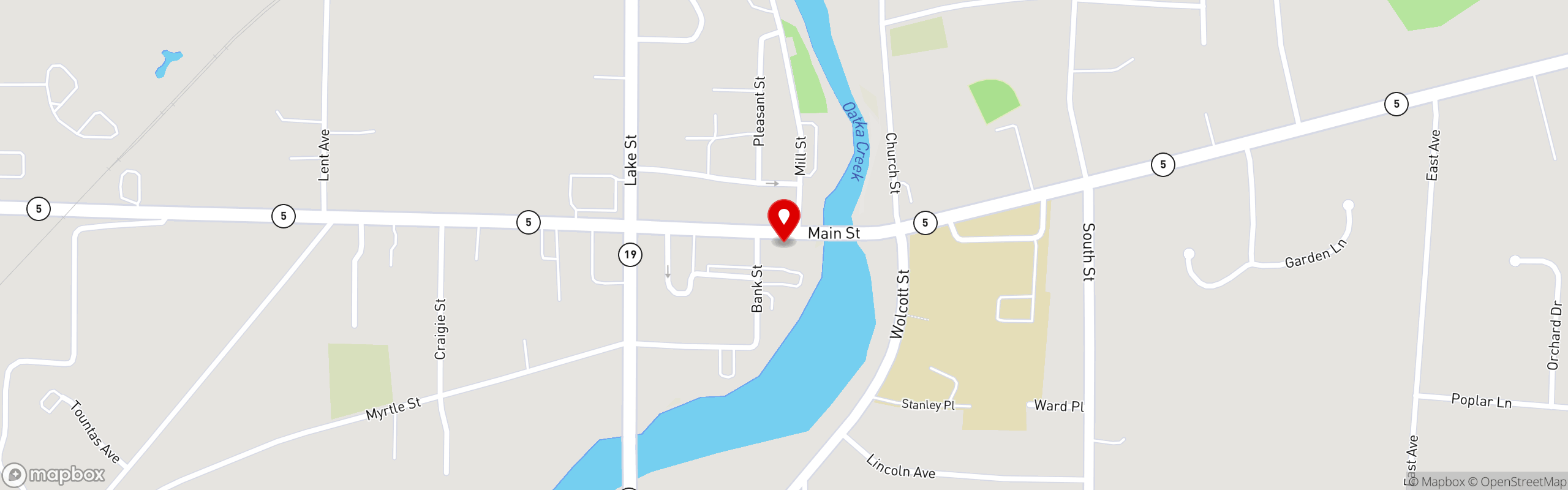 Street map pinning Smokin' Eagle BBQ & Brew in Smokin' Eagle BBQ & Brew