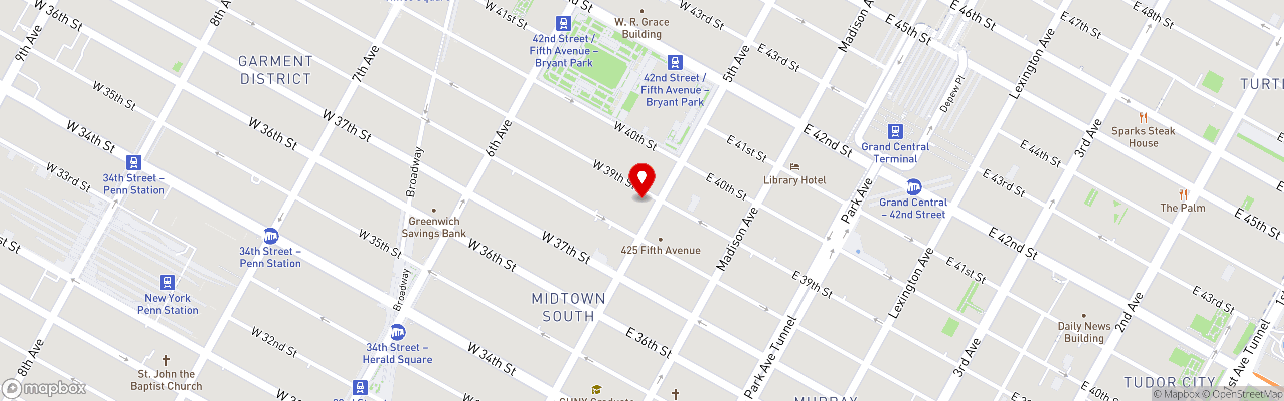 Street map pinning Tallow in Tallow Steakhouse | Shaver Hall
